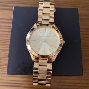 Michael Kors Slim Runway Gold tone watch